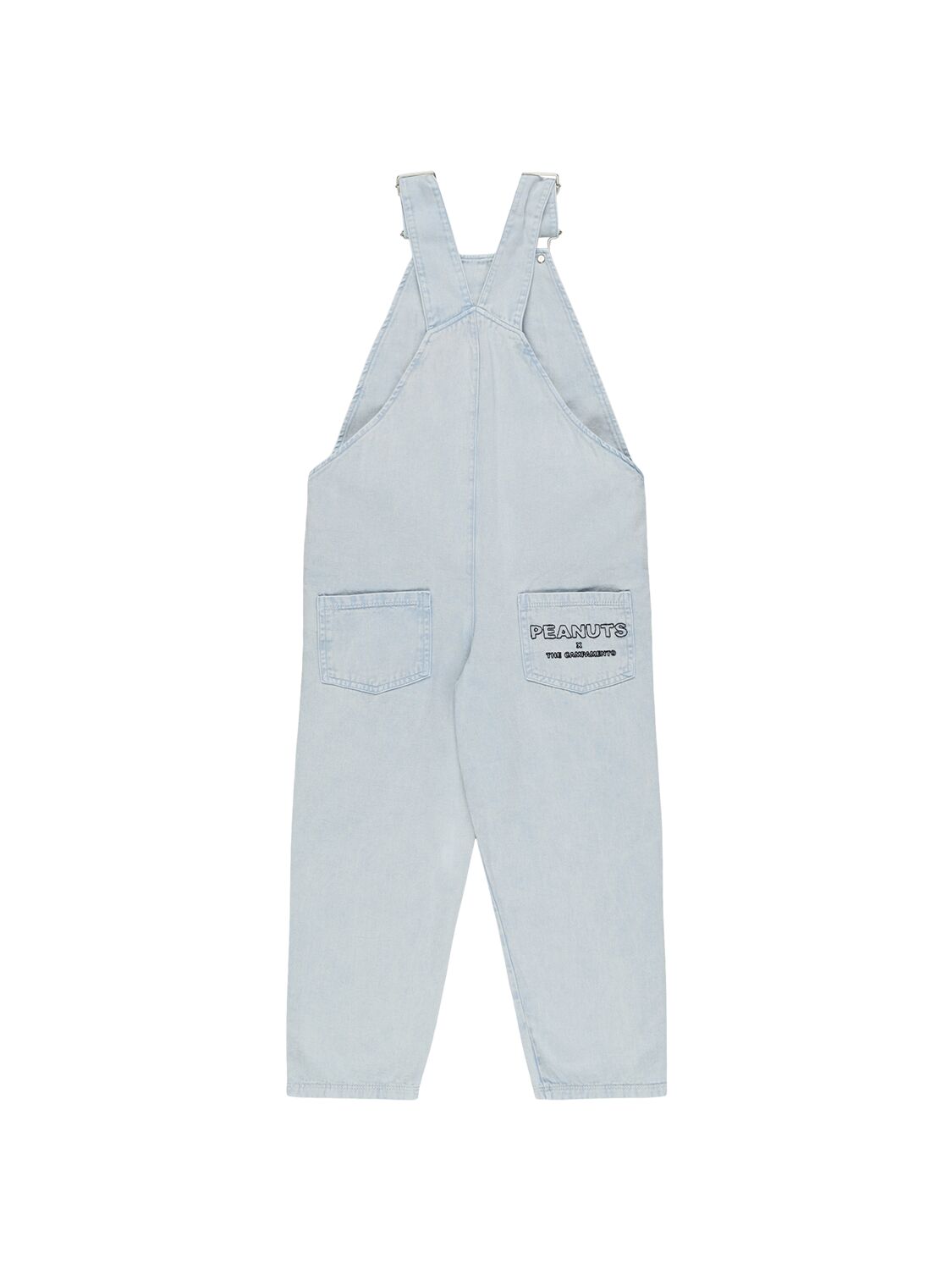 The Campamento Cotton Denim Overalls In Light Blue