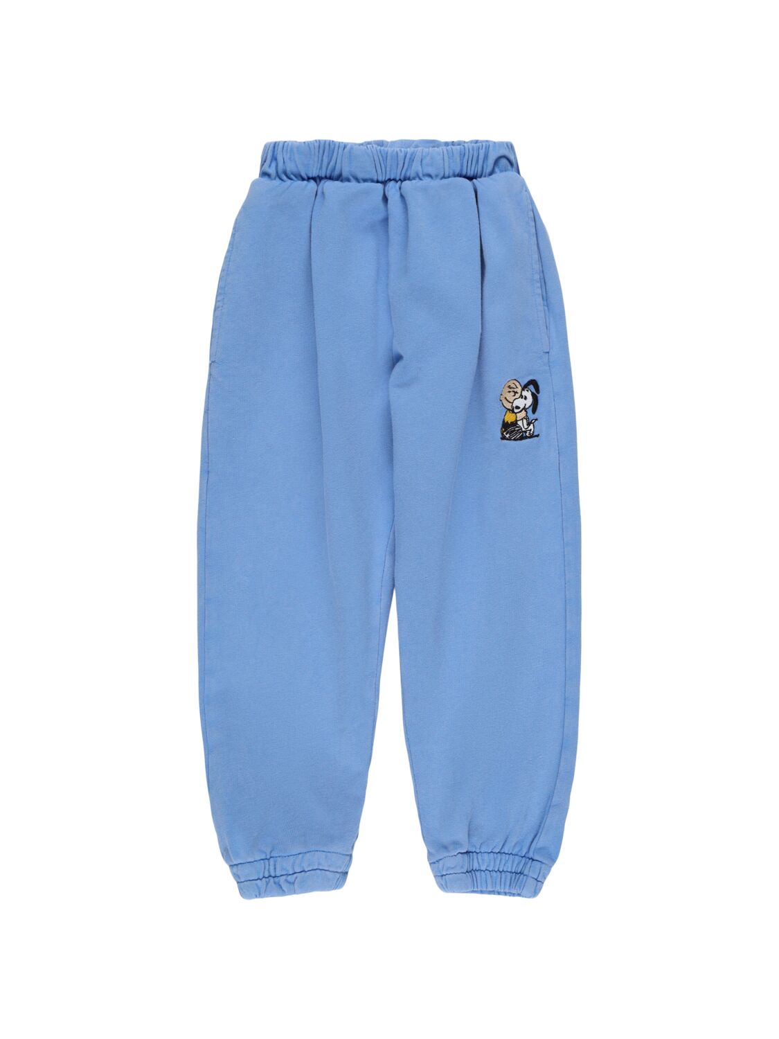 The Campamento Kids' Embroidered Cotton Sweatpants In Blue
