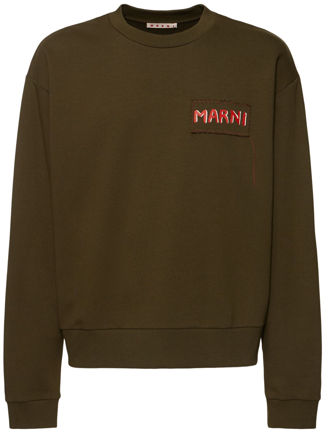 Sweat-shirt À Logo Col Ras-du-cou - MARNI - Modalova