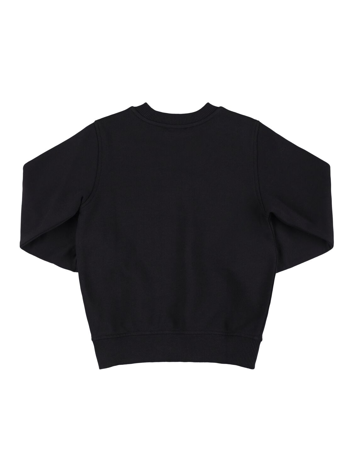 Moschino Printed Cotton Crewneck Sweatshirt In Black