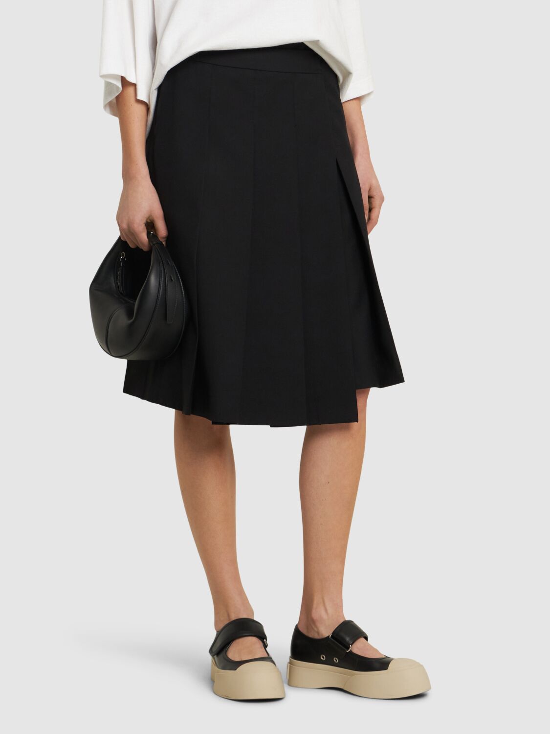 Shop Marni 20mm Pablo Mary Jane Leather Shoes In Black