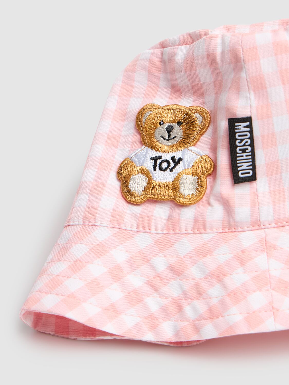 Moschino Printed Cotton Bucket Hat In 粉色