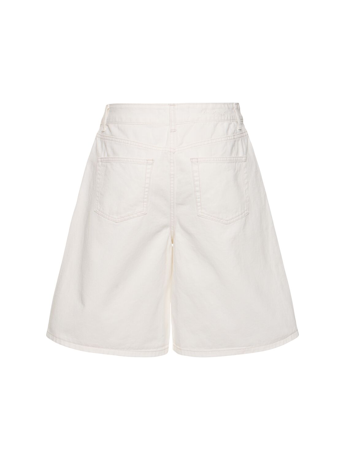 Dunst Relaxed Denim Bermuda Shorts In White
