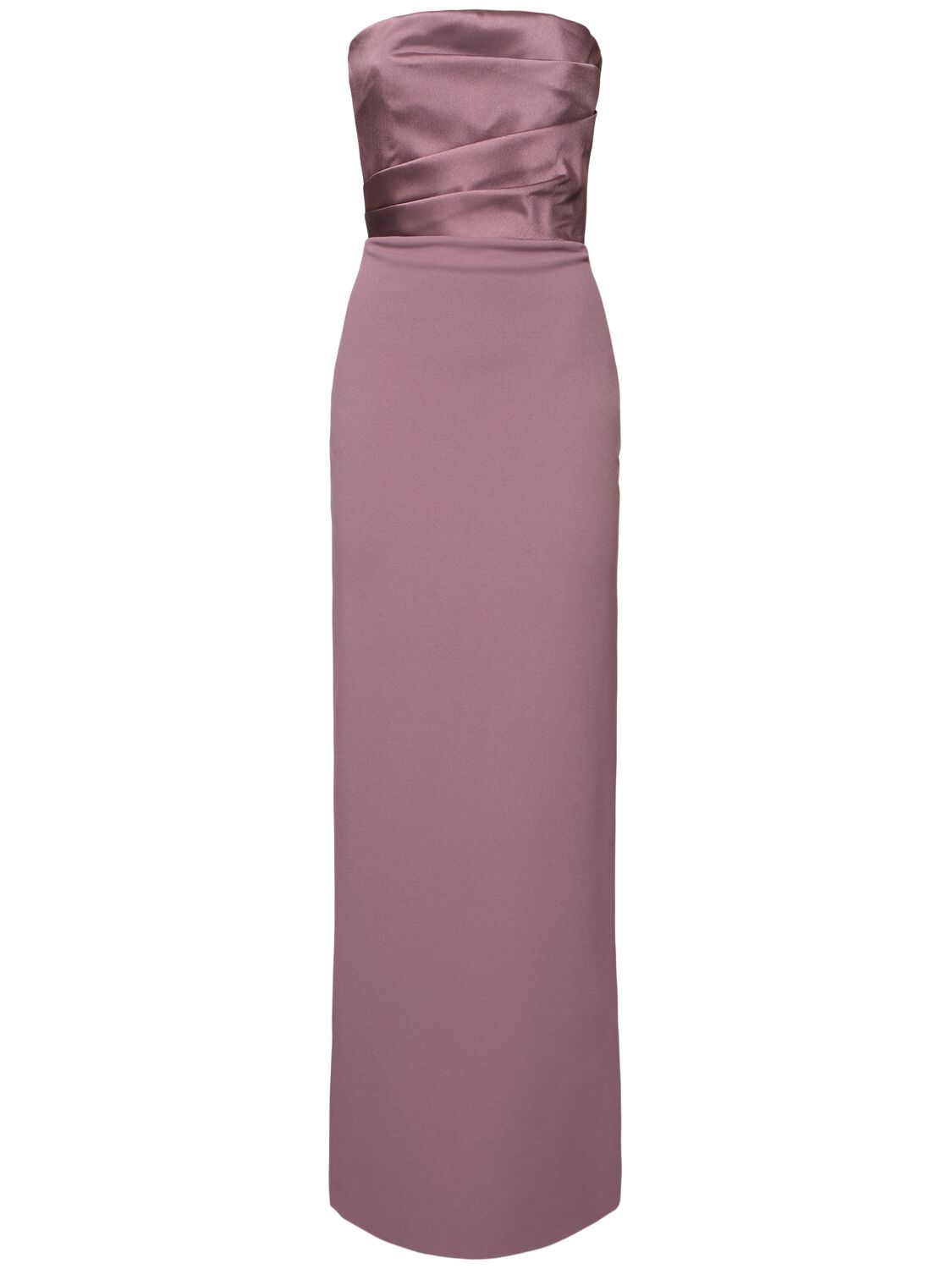 Robe Longue En Maille De Crêpe Et Sergé Afra - SOLACE LONDON - Modalova