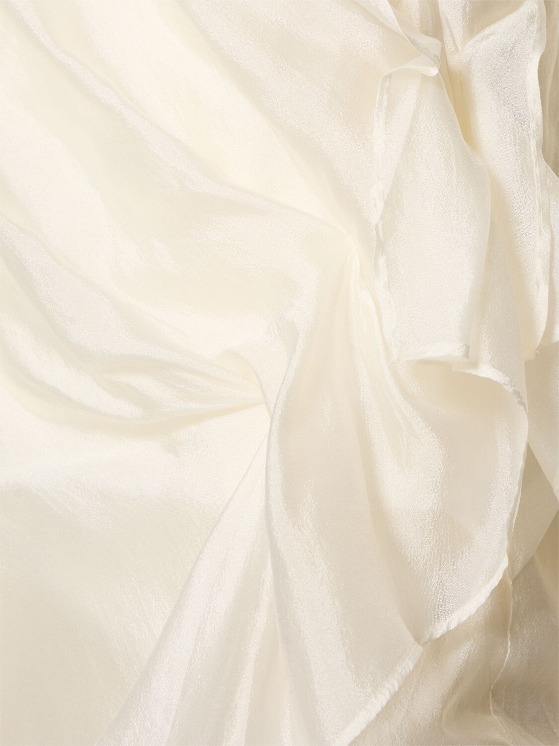 The Garment Gilian Draped Viscose Blend Gown In Cream