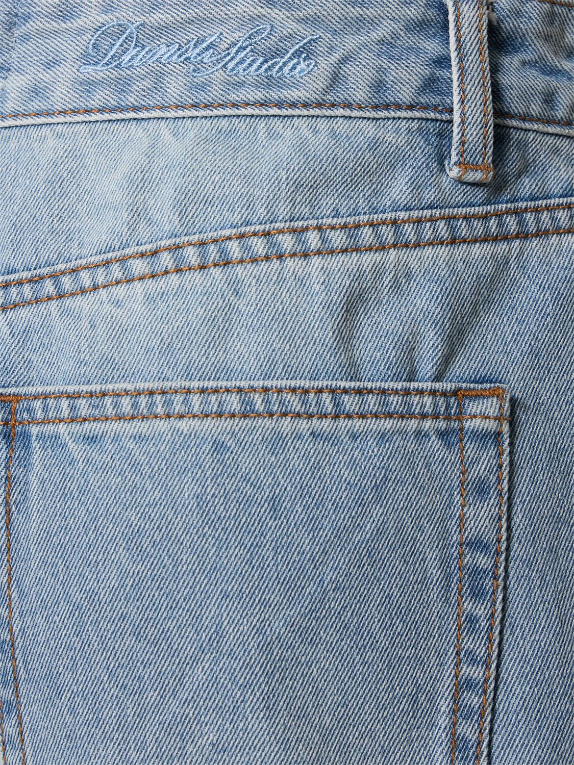 Dunst Relaxed Denim Bermuda Shorts In Light Blue