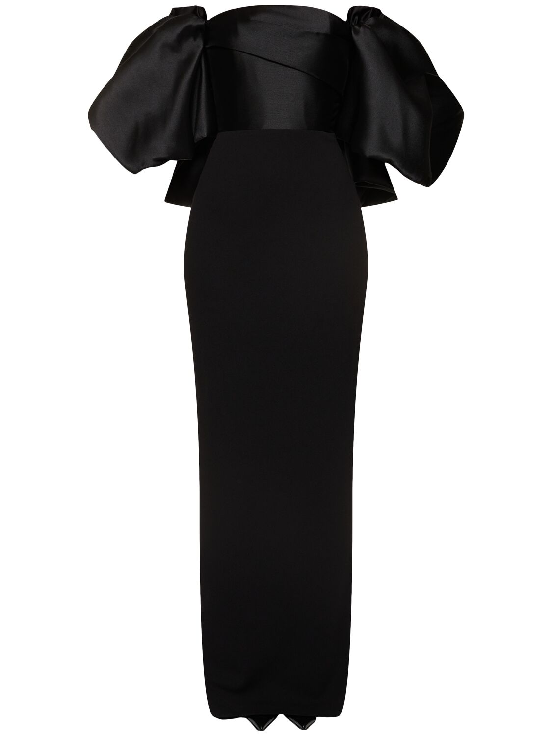 Robe Longue Floris En Sergé Et Maille Crêpe - SOLACE LONDON - Modalova