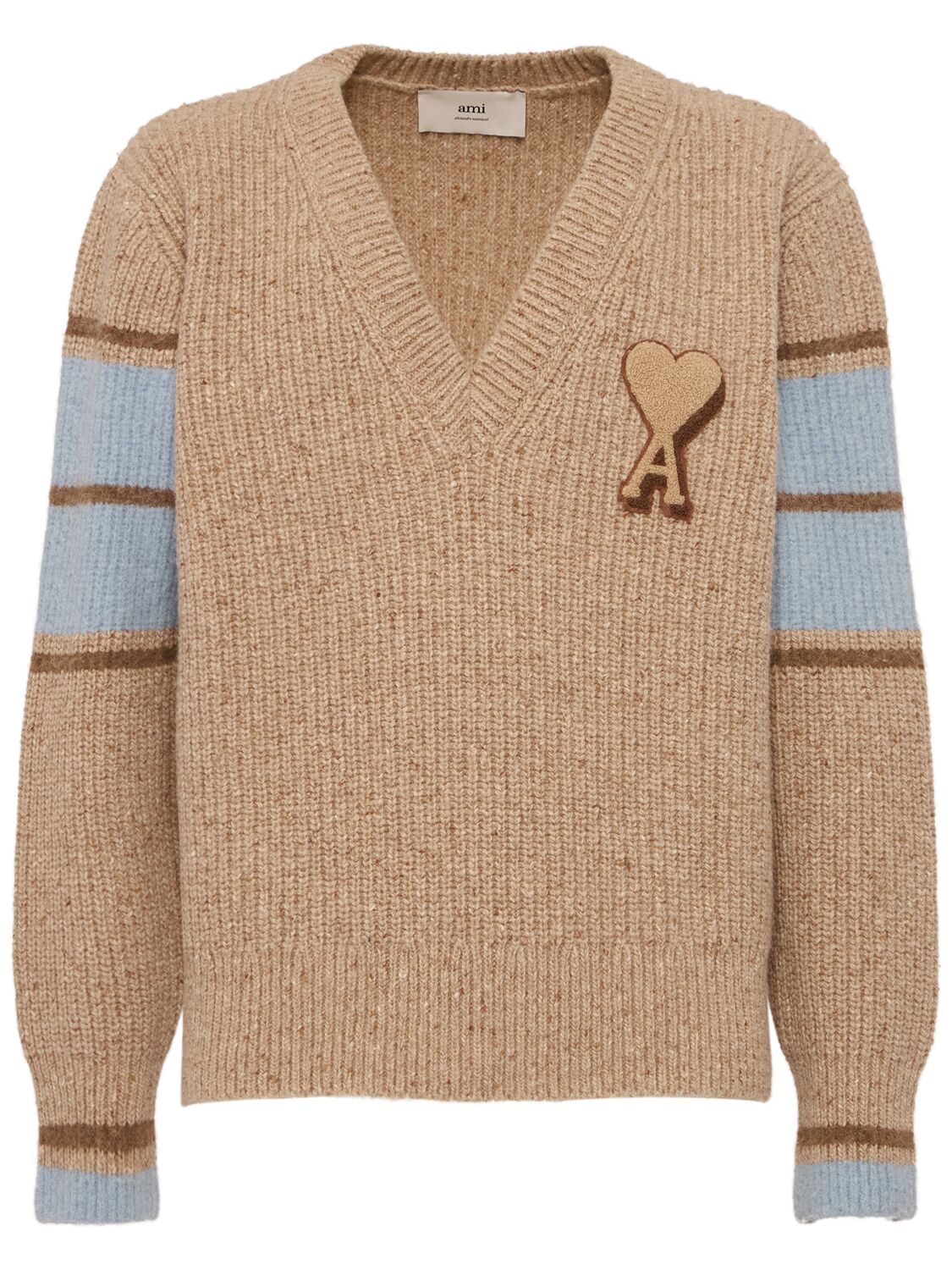 Pull Col V En Laine Style College - AMI PARIS - Modalova