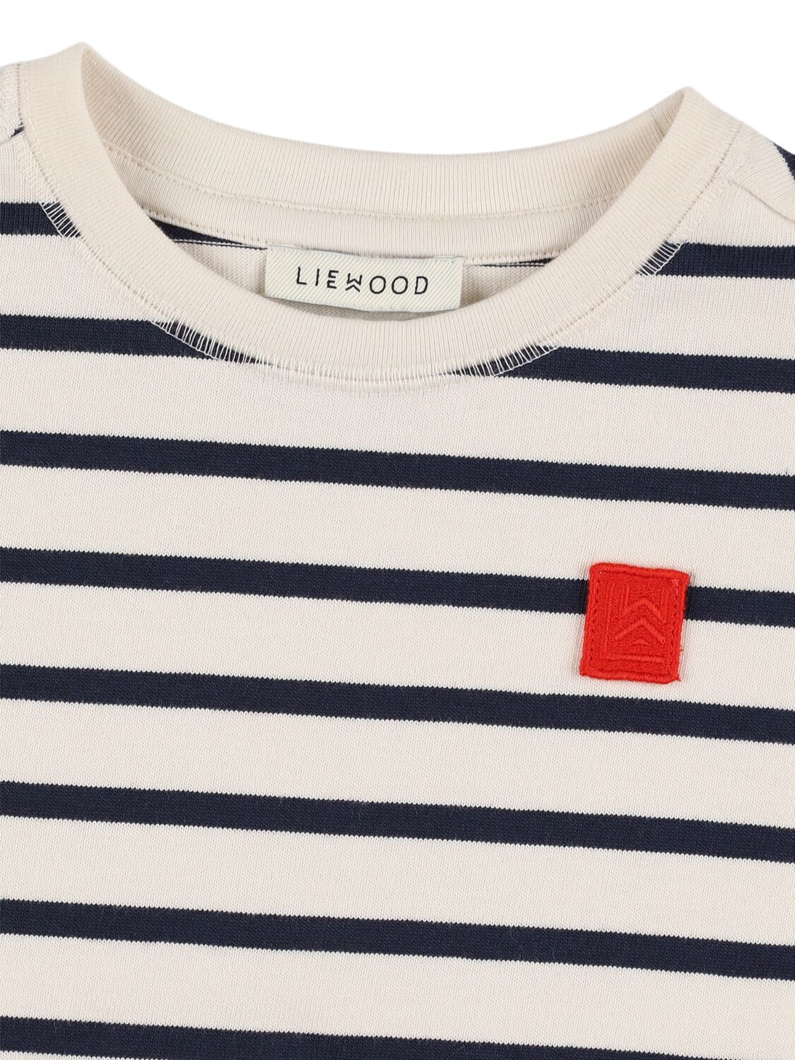 Shop Liewood Striped Cotton Blend Jersey T-shirt In Multicolor