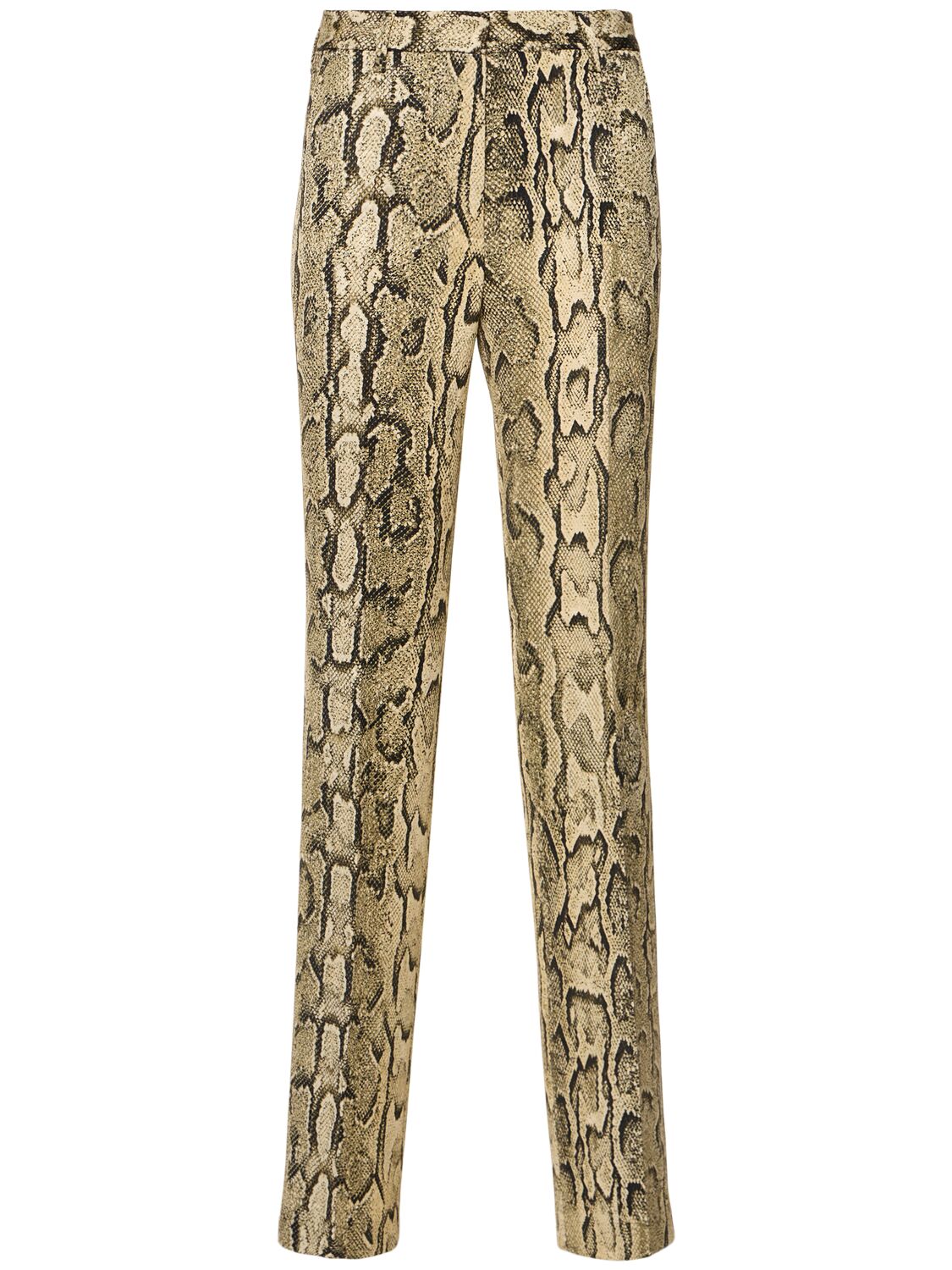Pantalon En Jacquard Imprimé Serpent Pulla - DRIES VAN NOTEN - Modalova
