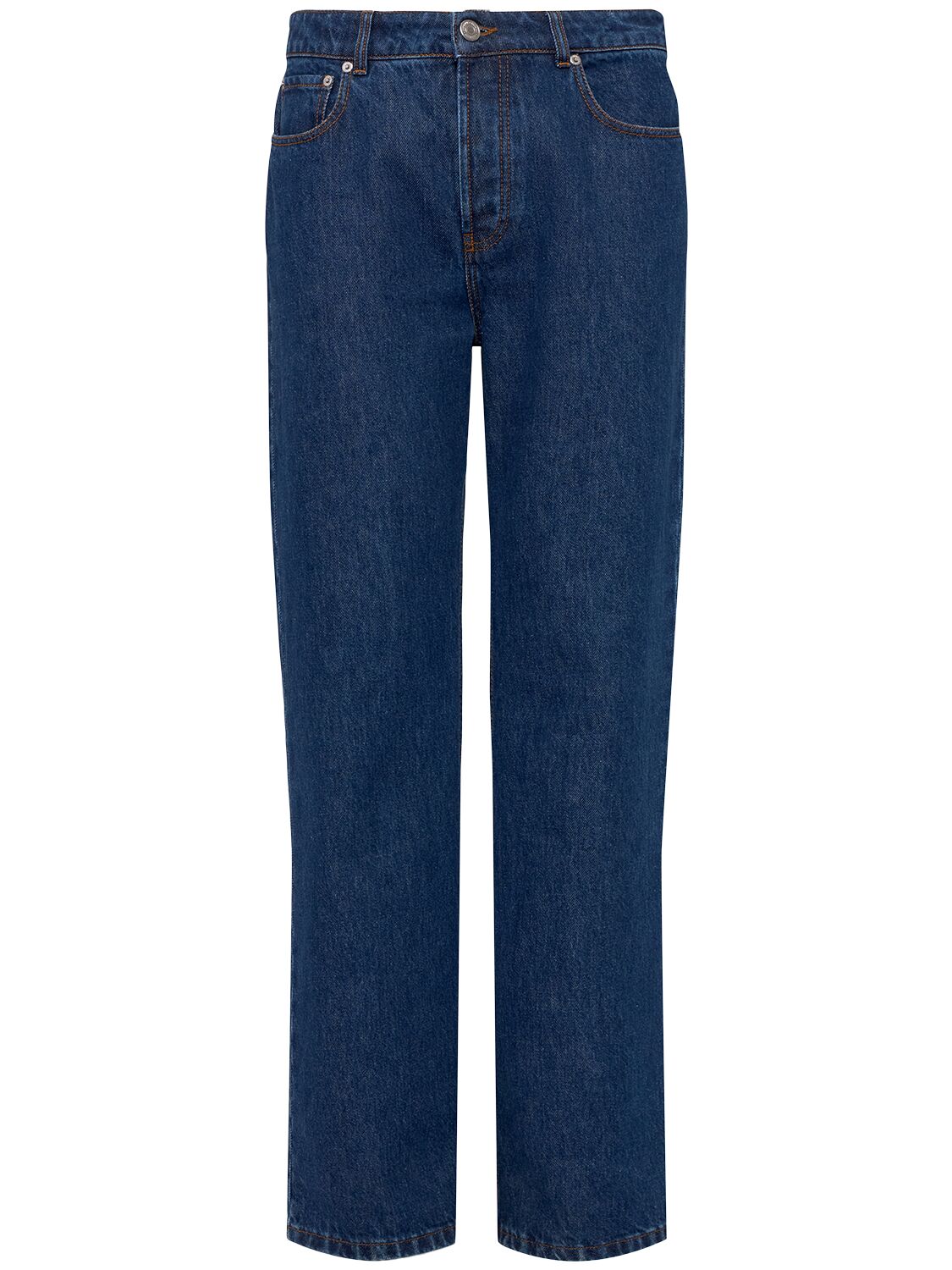 Jean Ample En Denim De Coton - AMI PARIS - Modalova