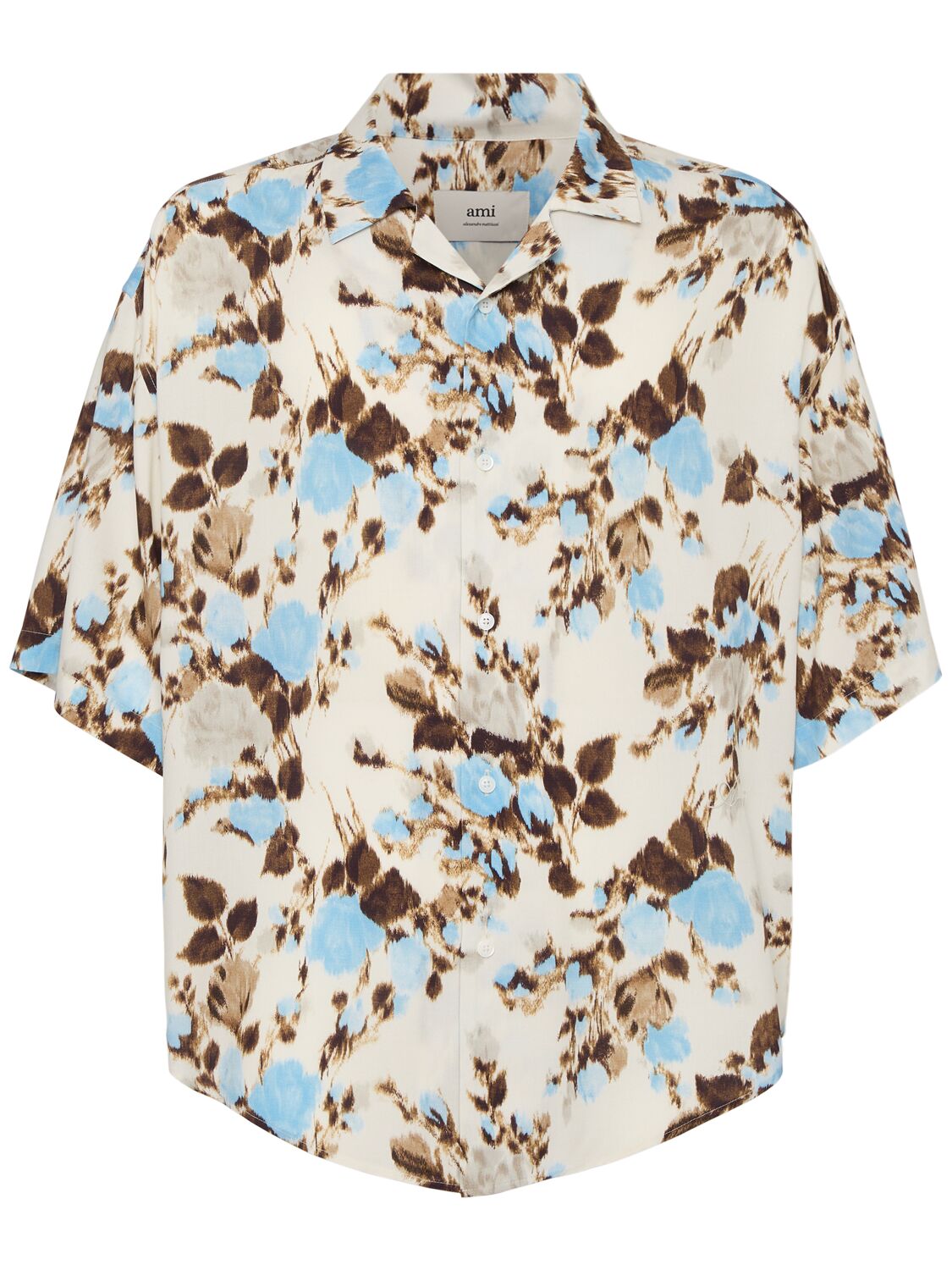Chemise Imprimée À Manches Courtes - AMI PARIS - Modalova