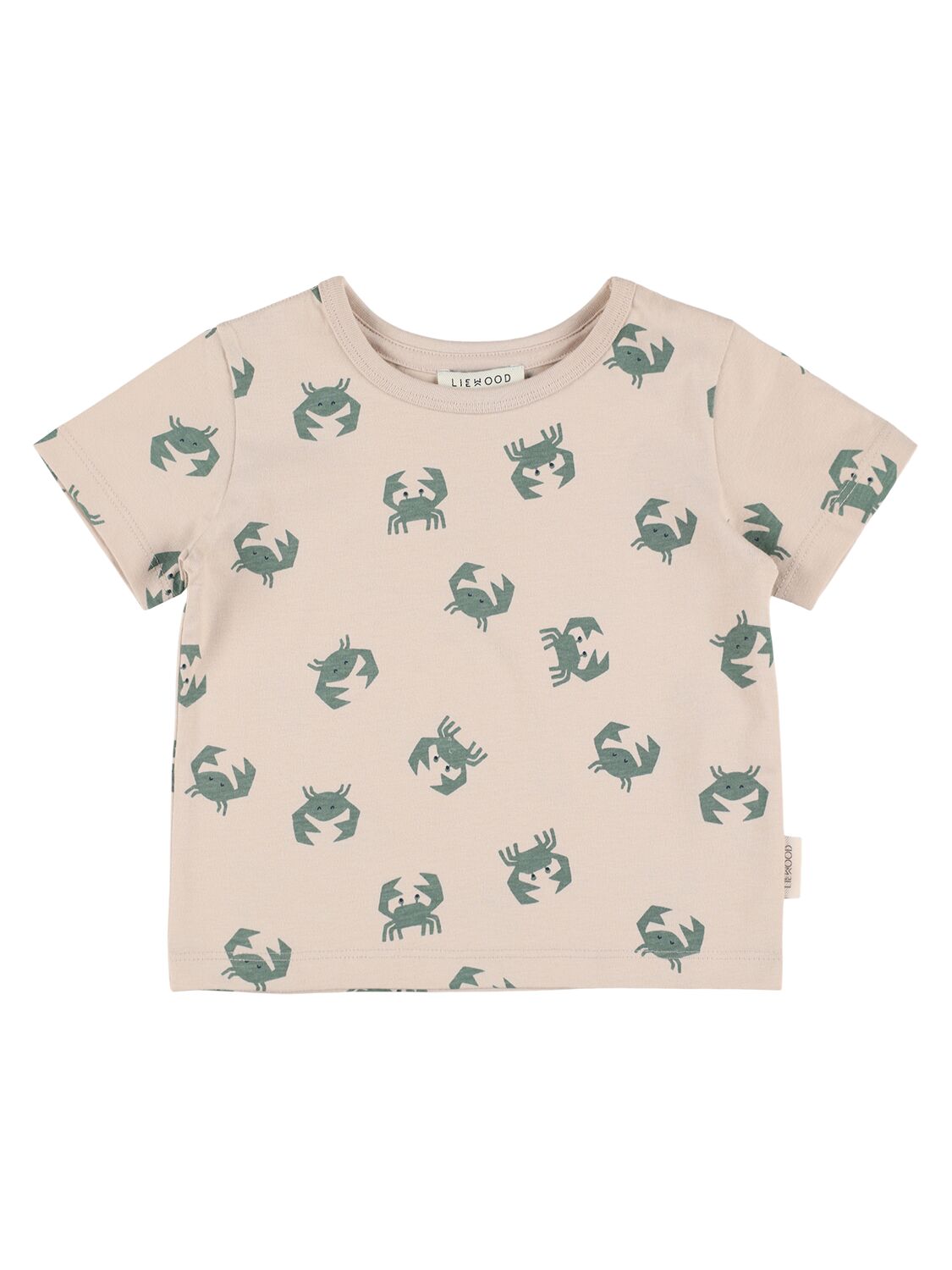 Liewood Crab Printed Cotton Jersey T-shirt In Multicolor