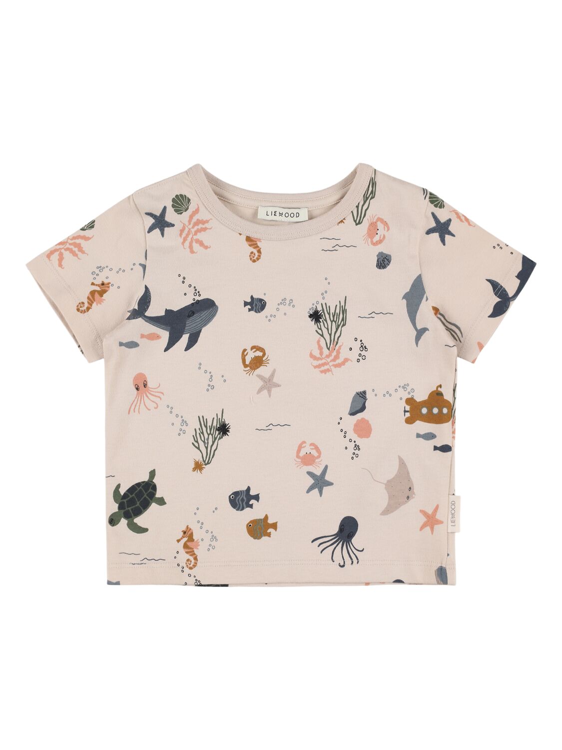 Liewood Sea Printed Cotton Jersey T-shirt In Multicolor