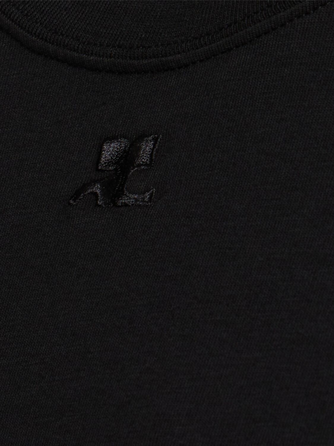Shop Courrèges Logo Printed T-shirt In Black/red