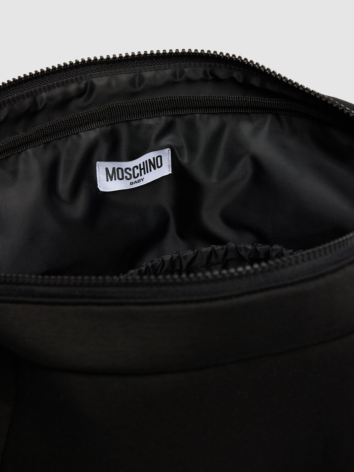 Moschino Cotton Blend Changing Bag & Mat In Black