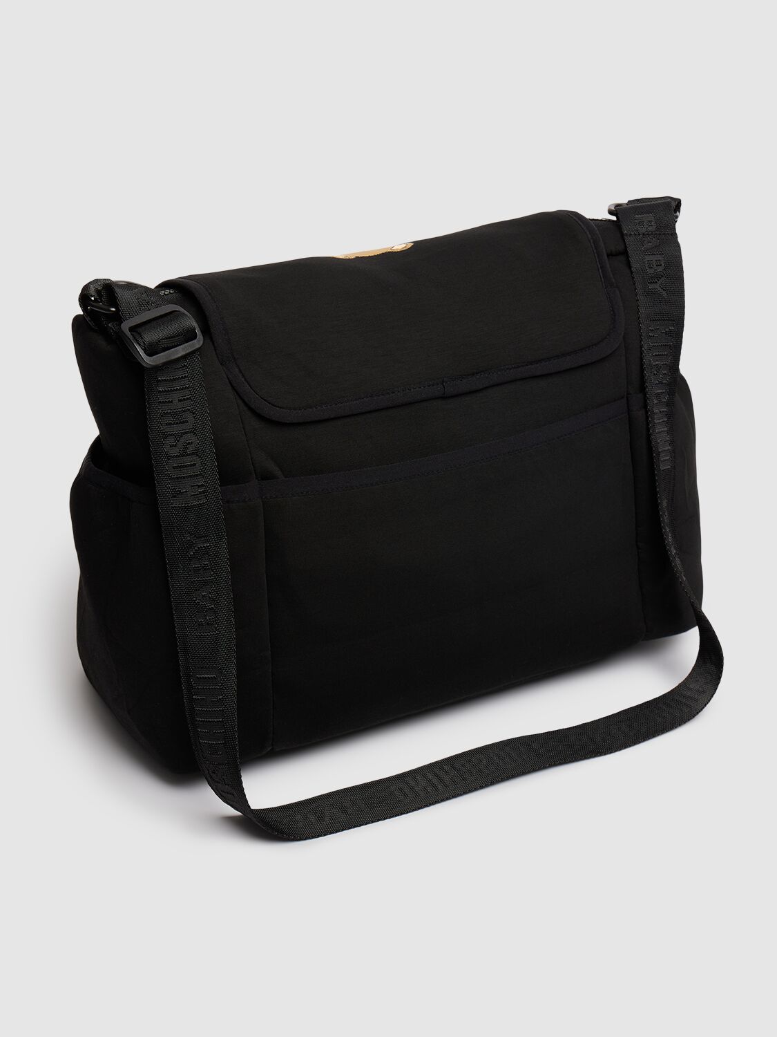 Moschino Cotton Blend Changing Bag & Mat In Black