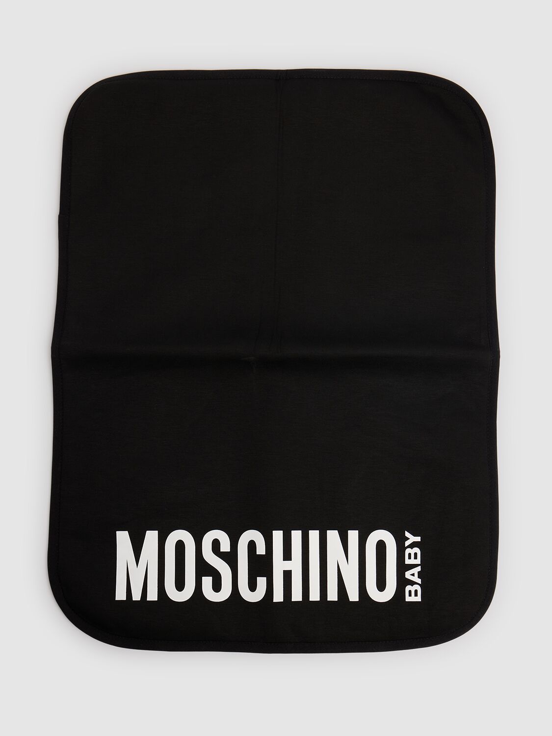 Moschino Cotton Blend Changing Bag & Mat In Black