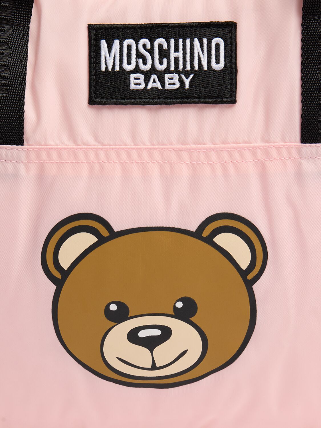 Moschino Cotton Jersey Changing Bag & Mat In Pink