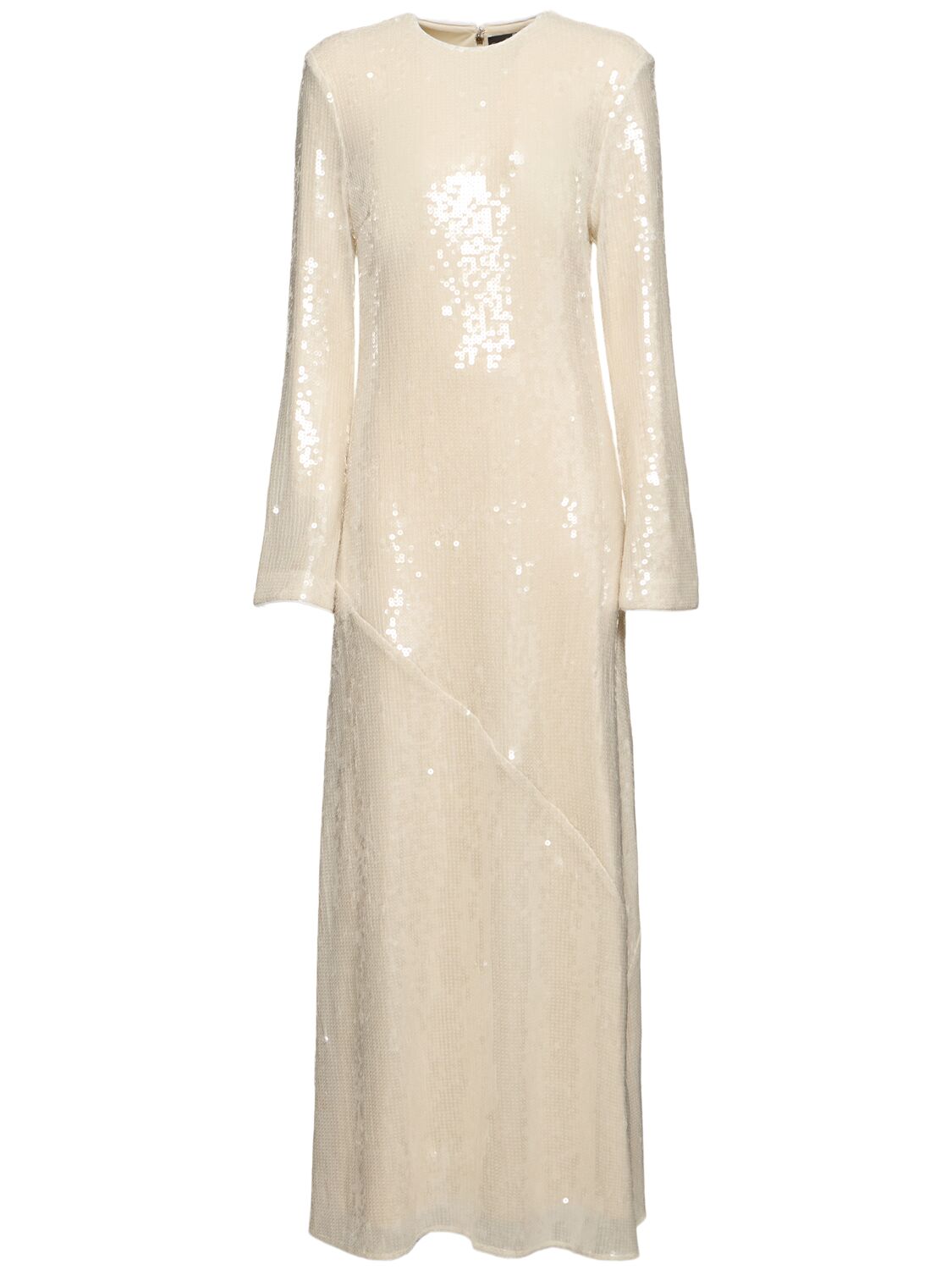 Long Sleeve Sequined Maxi Dress