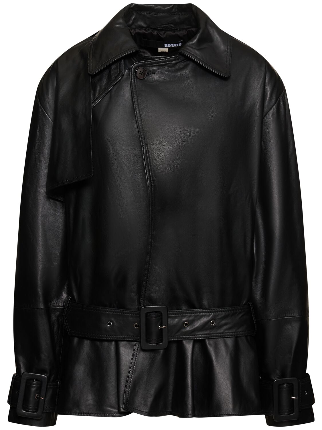 Biker Leather Jacket - ROTATE - Modalova