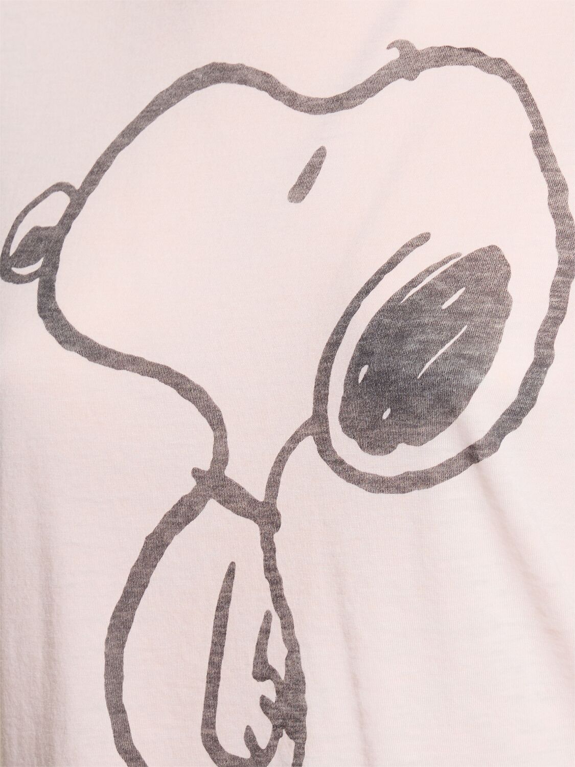 Re/done Classic Snoopy Printed Jersey T-shirt In Pink