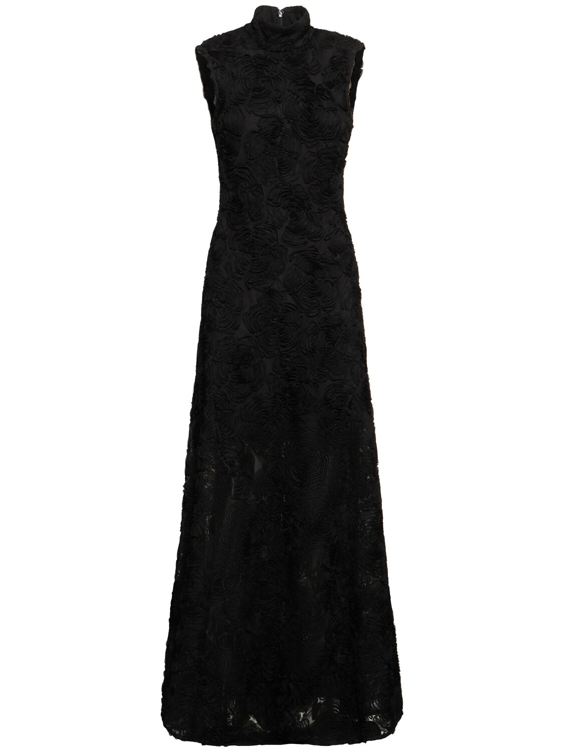 Flower Mesh Long Dress - ROTATE - Modalova