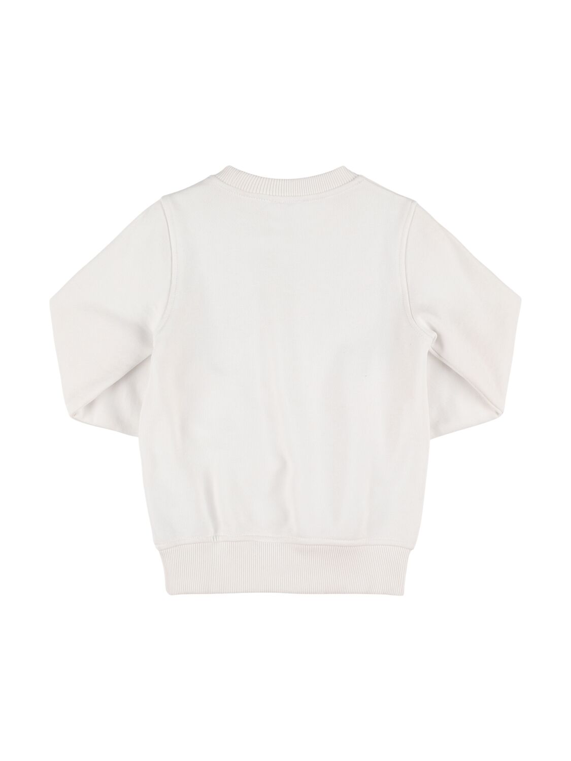 Moschino Printed Cotton Crewneck Sweatshirt In White
