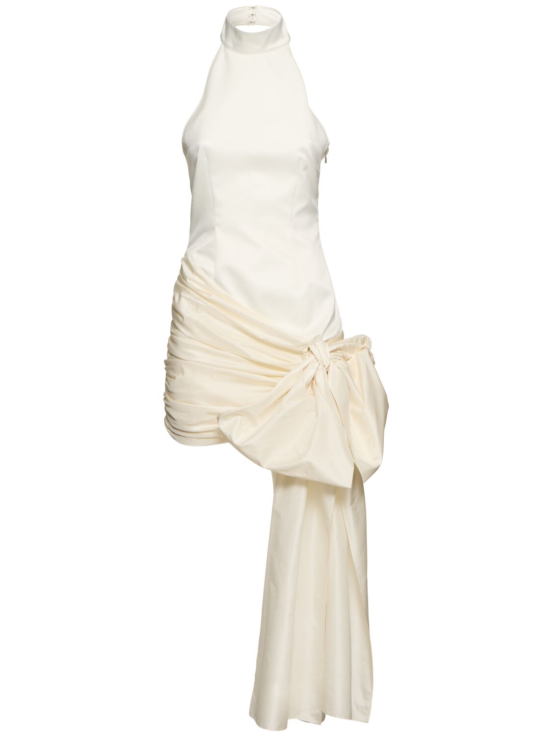 Satin Bow Mini Dress - ROTATE - Modalova