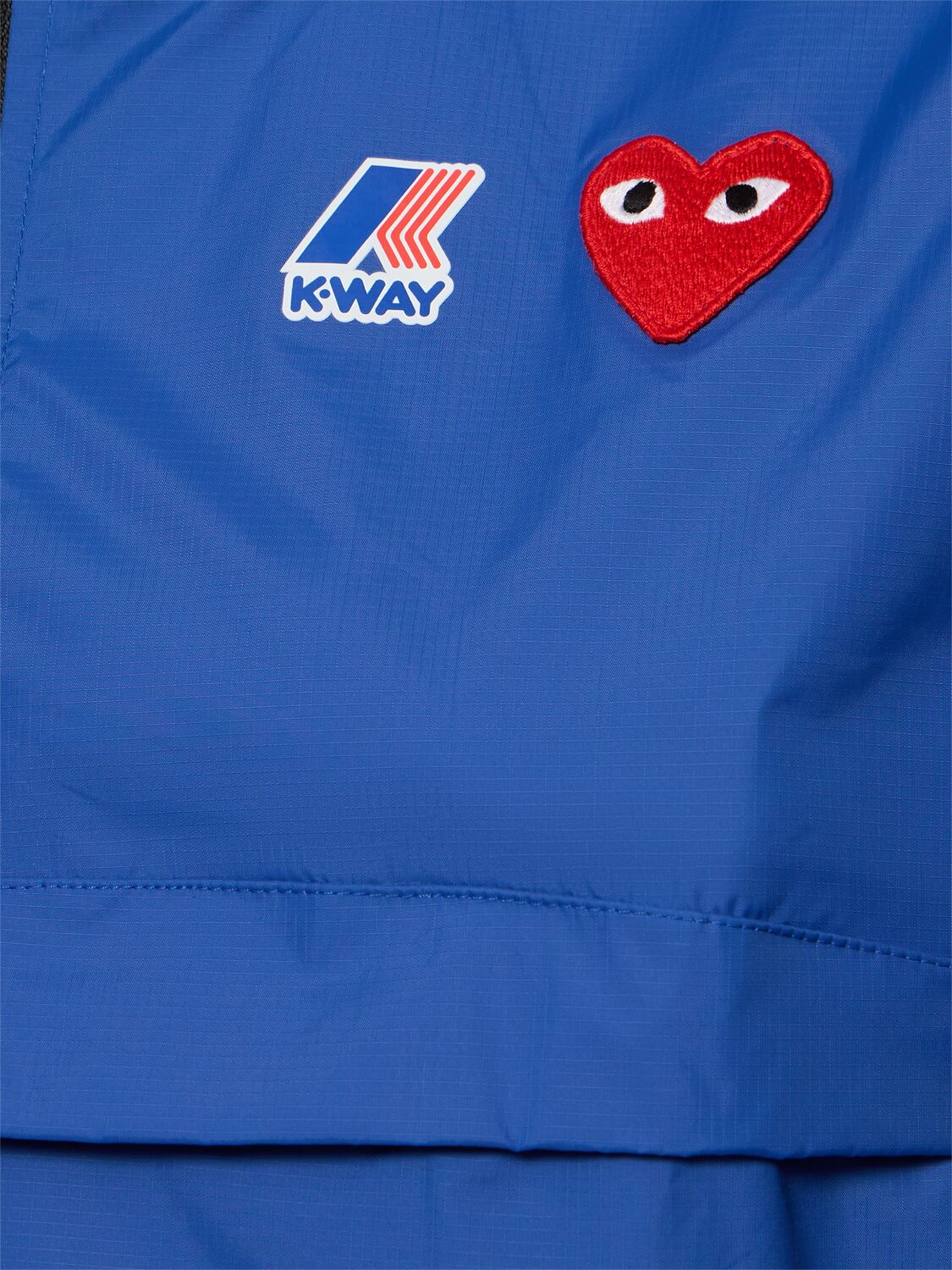 Comme Des Garçons Play Play Comme Des Garcons X K-way Halfzip Jacket In Blue