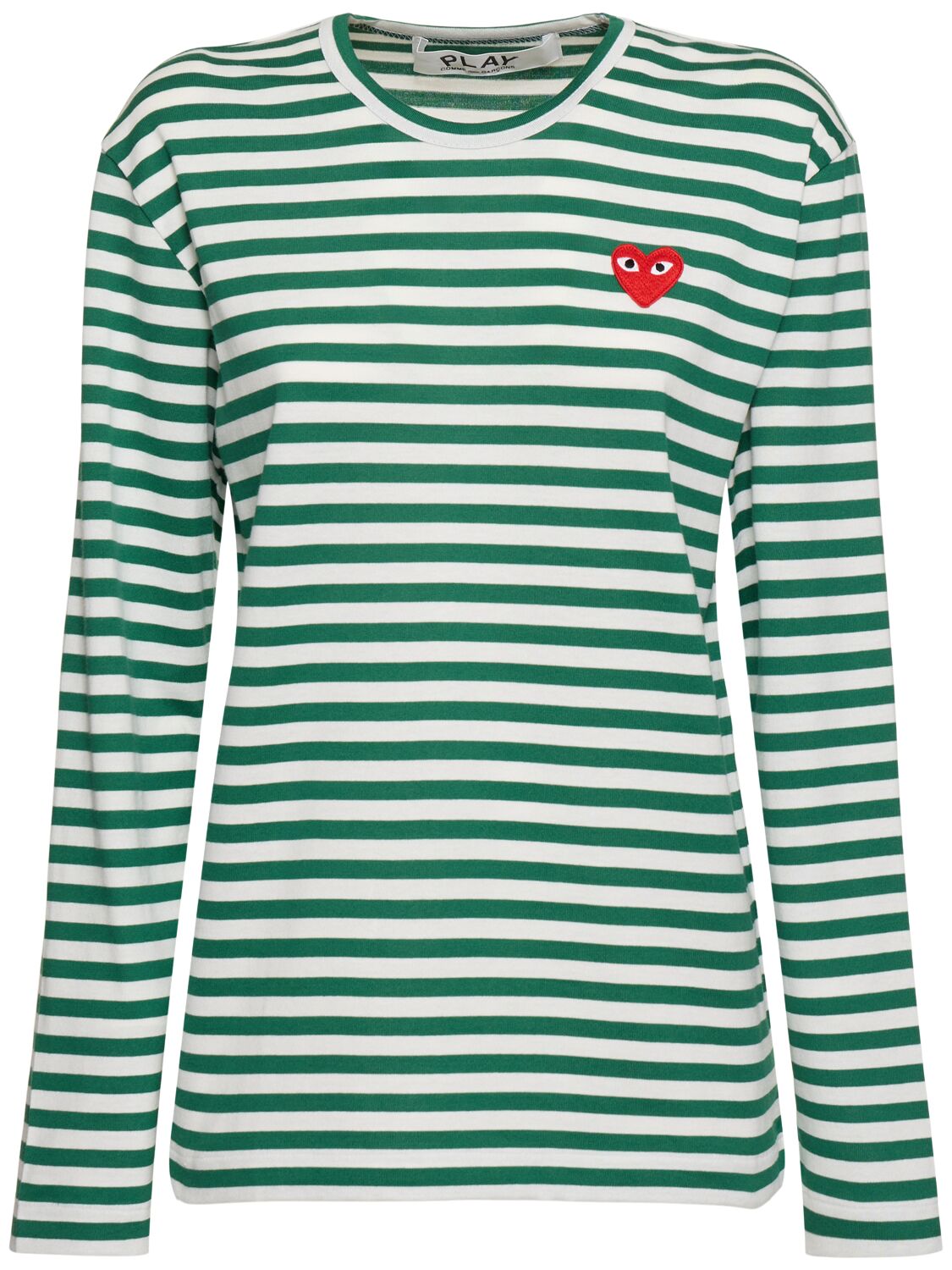 T-shirt In Cotone A Righe Con Logo - COMME DES GARÇONS PLAY - Modalova