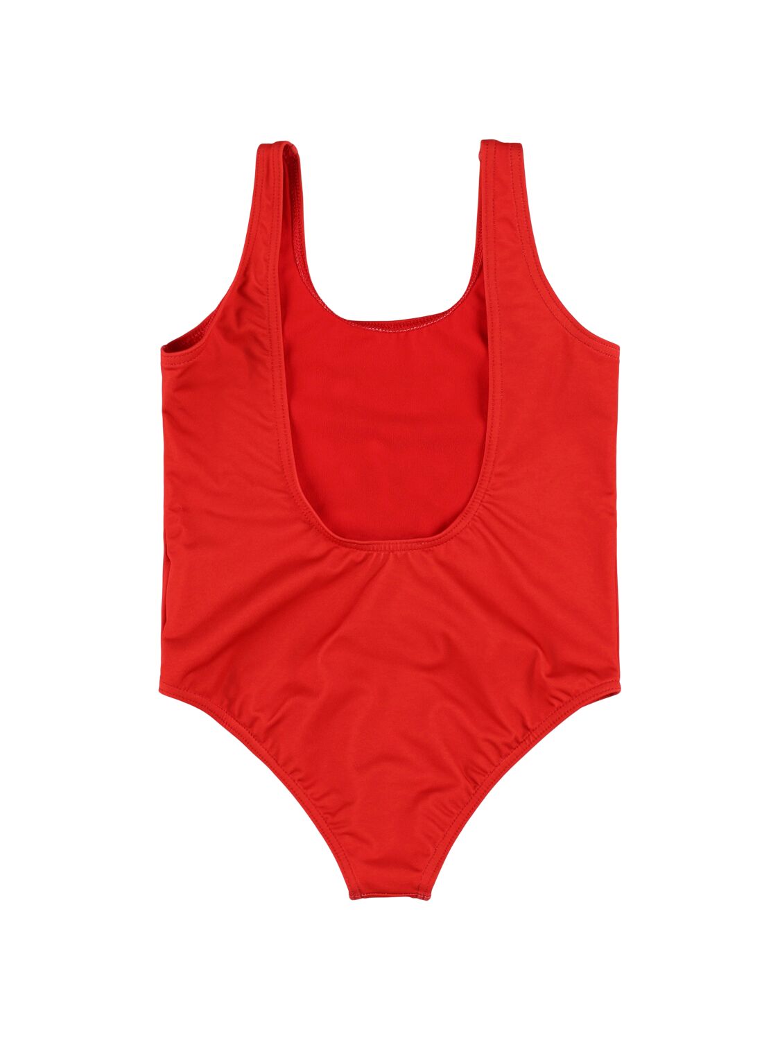Shop Moschino Printed One-piece Swimsuit In Red