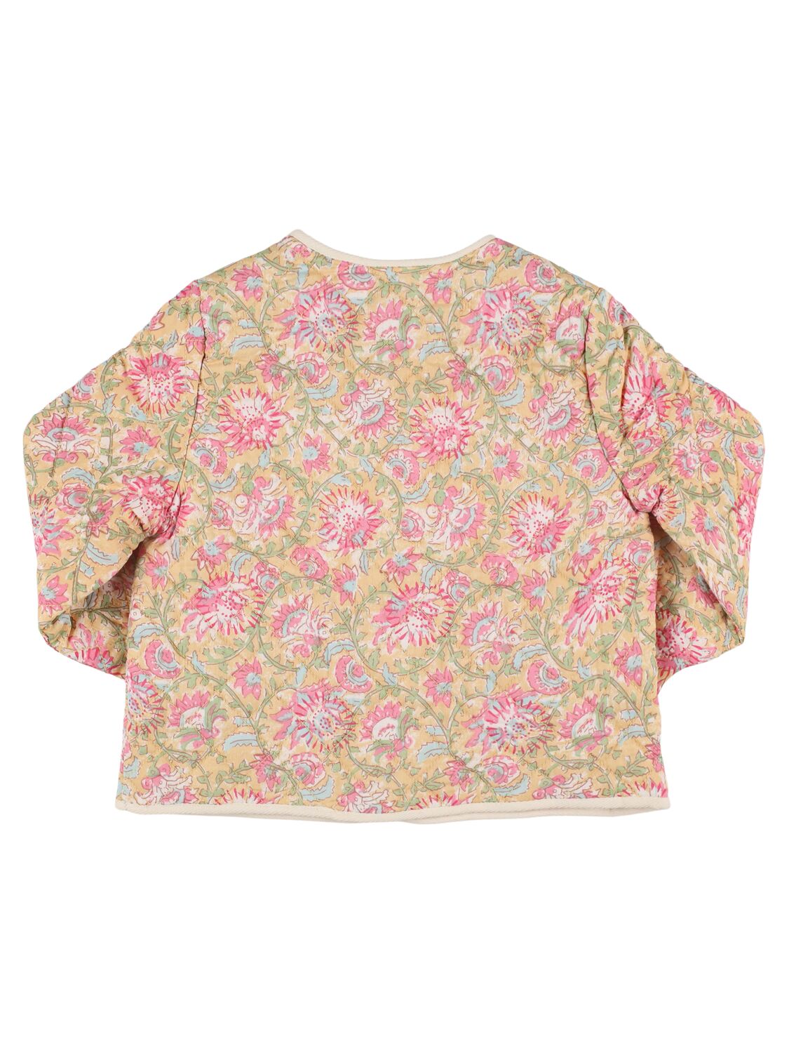 Shop Louise Misha Padded Floral Print Cotton Jacket In Pink
