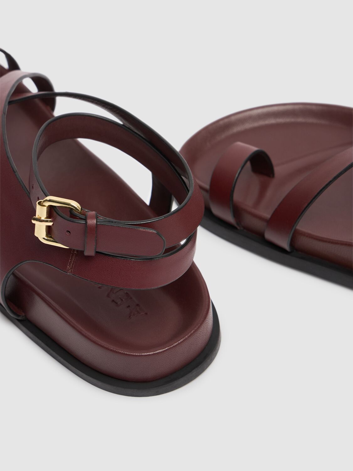 シューズ・サンダルその他 A.EMERY The Jalen Slim Sandals burgundy in leather A.EMERY The Jalen Slim Sandals burgundy in leather | TheDoubleF