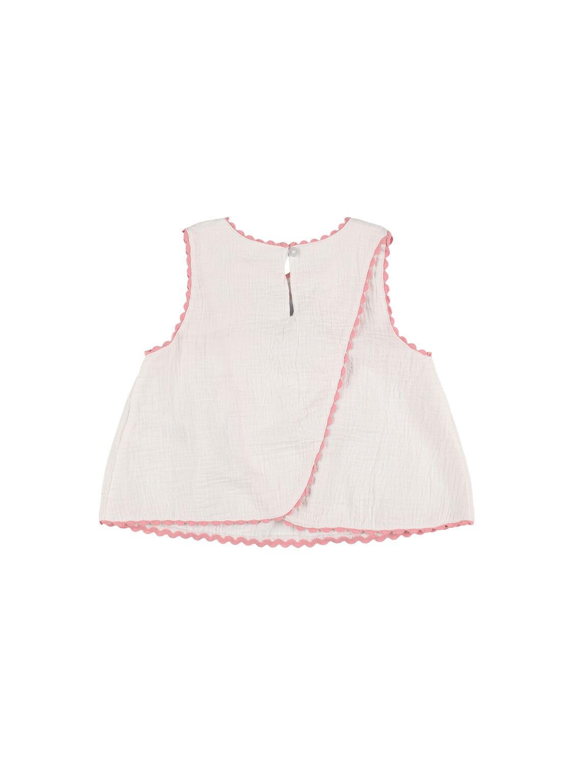 Louise Misha Embroidered Cotton Gauze Tank Top In White
