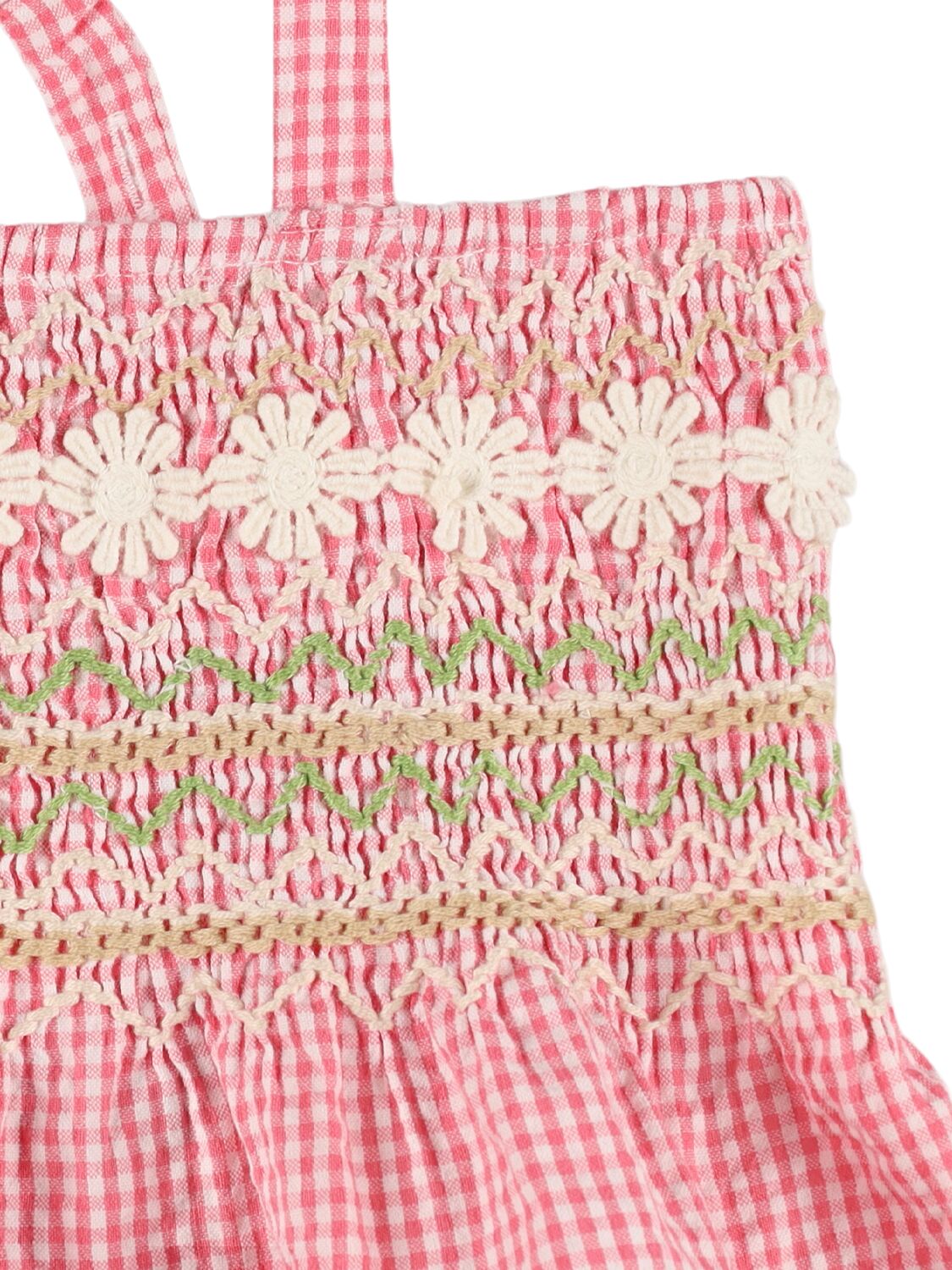 Shop Louise Misha Embroidered Cotton Seersucker Top In Pink