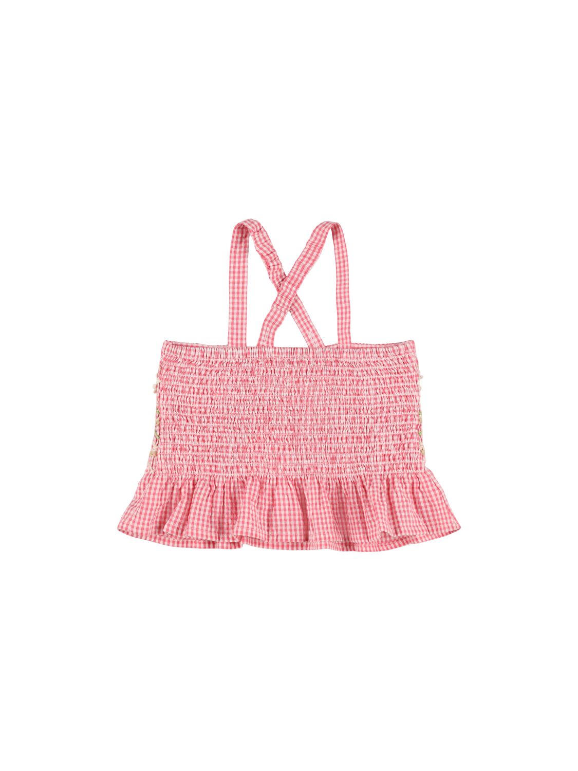 LOUISE MISHA EMBROIDERED COTTON SEERSUCKER TOP 