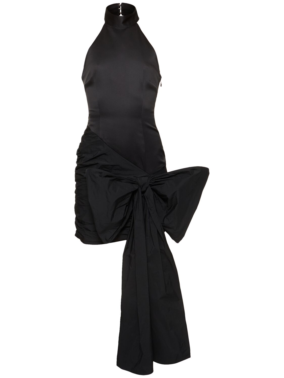 Satin Bow Mini Dress - ROTATE - Modalova