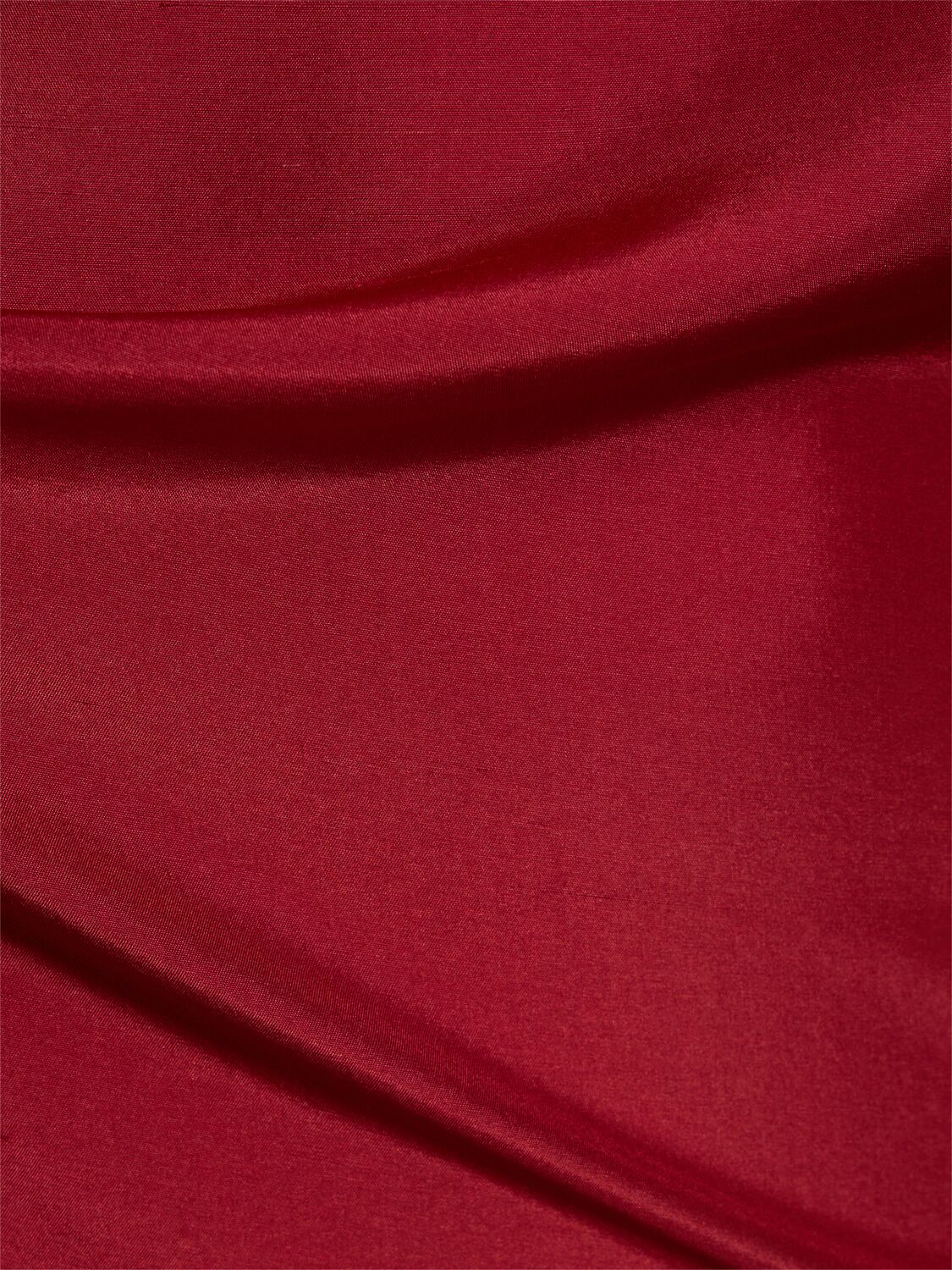 Carven Red Straight Silk Toile Midi Dress In Red