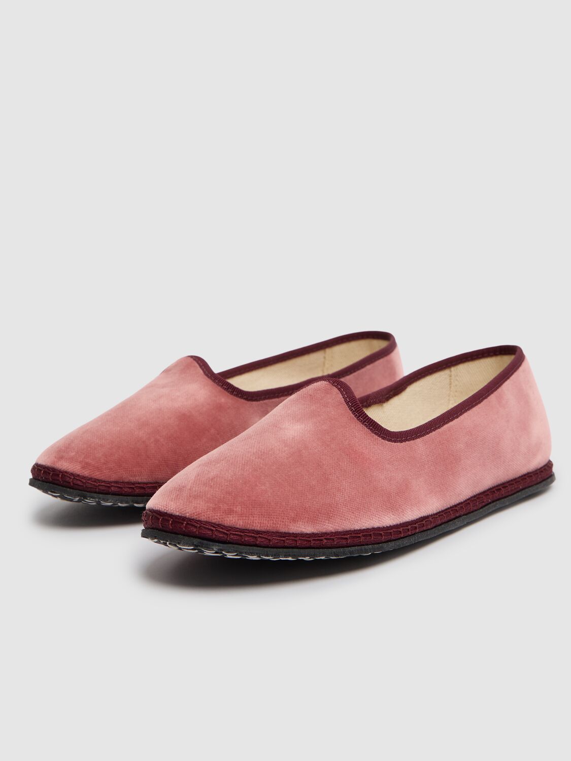 VIBI VENEZIA 10MM MARIE ANTOINETTE VELVET SLIPPERS 