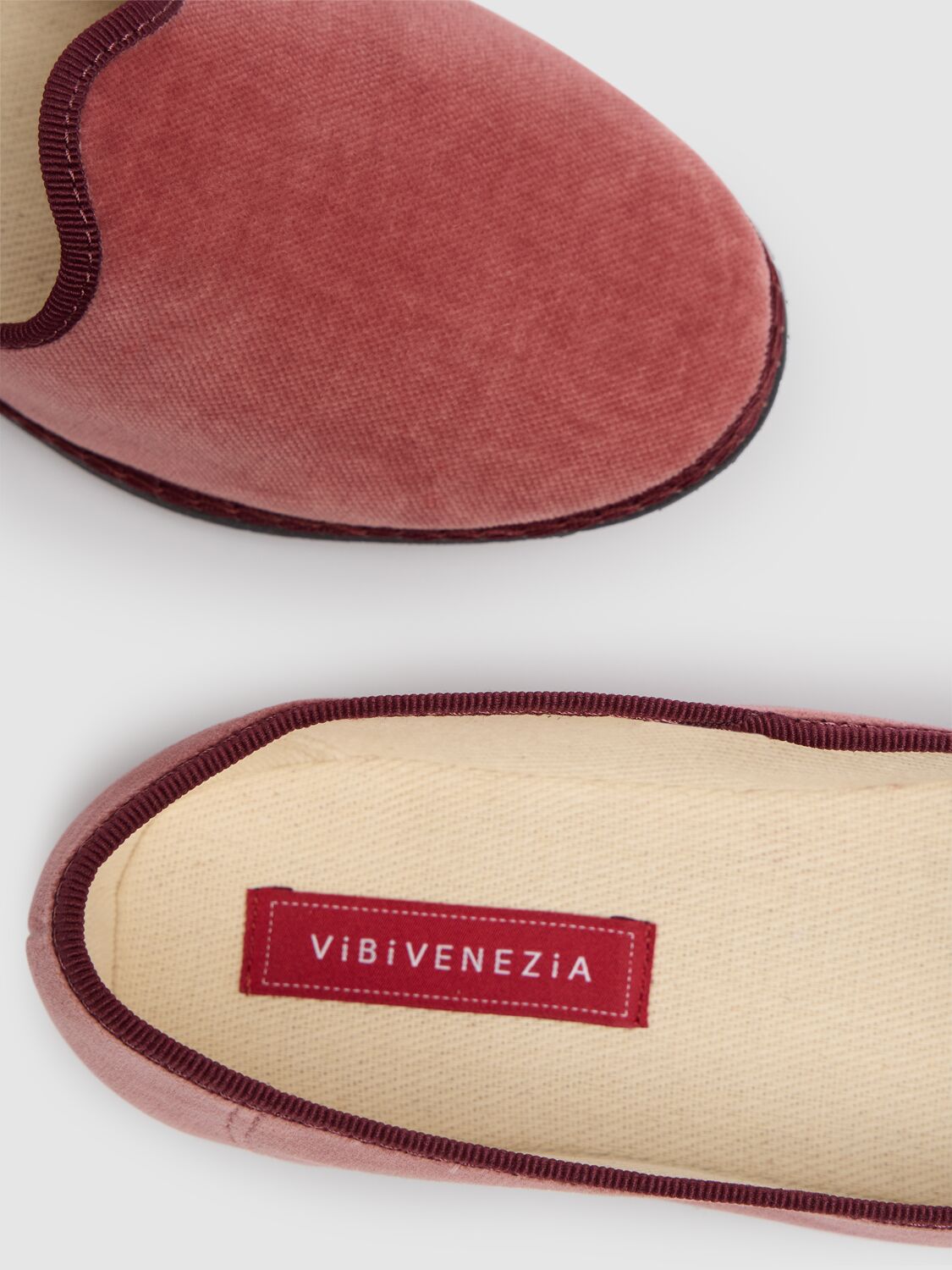 VIBI VENEZIA 10MM MARIE ANTOINETTE VELVET SLIPPERS 