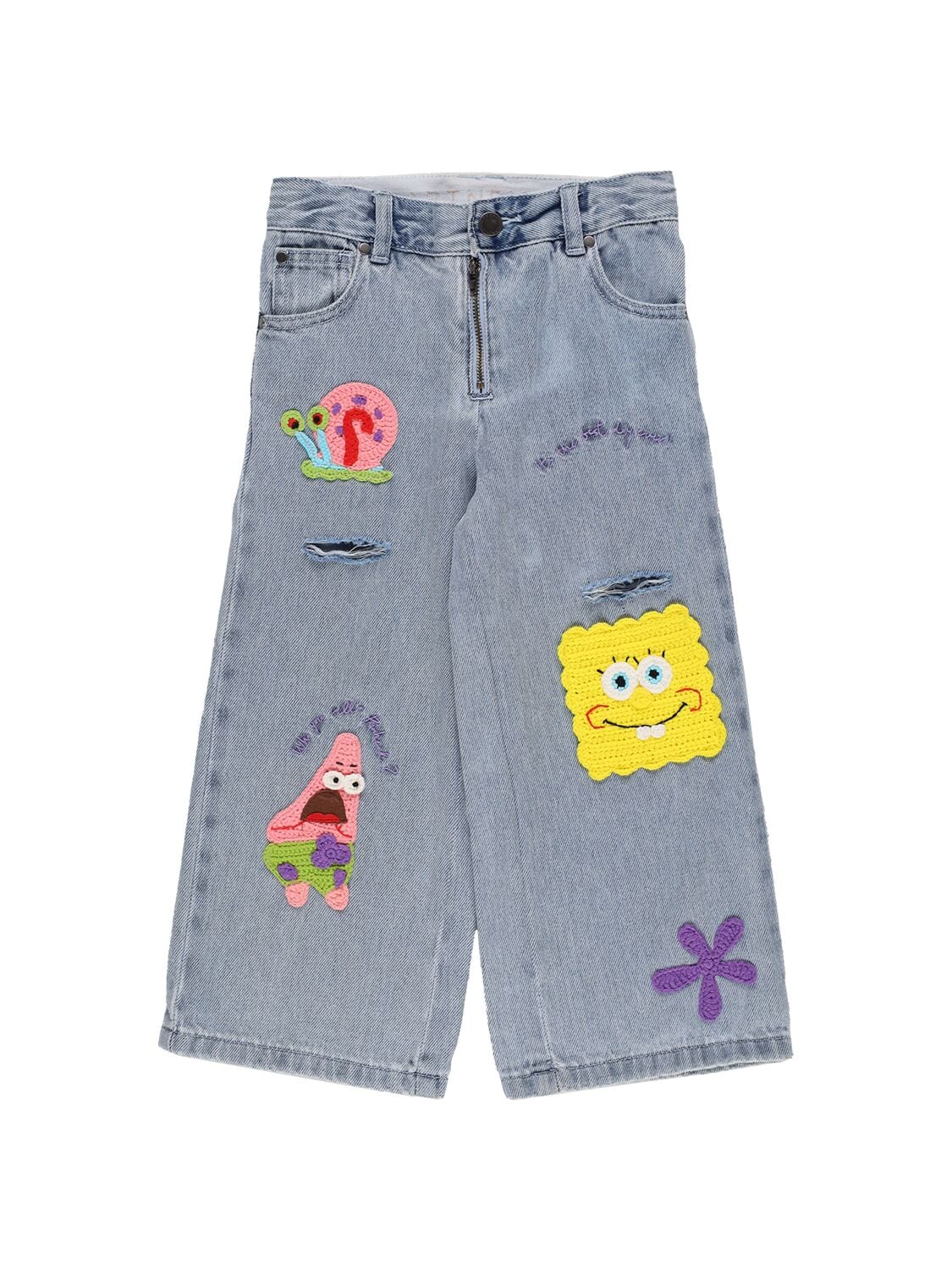 Embroidered Cotton Jeans