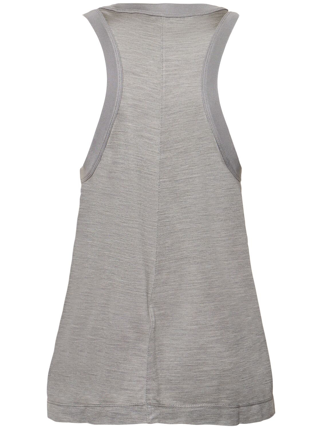 Carven Gray Silk Jersey Tank Top In Grey