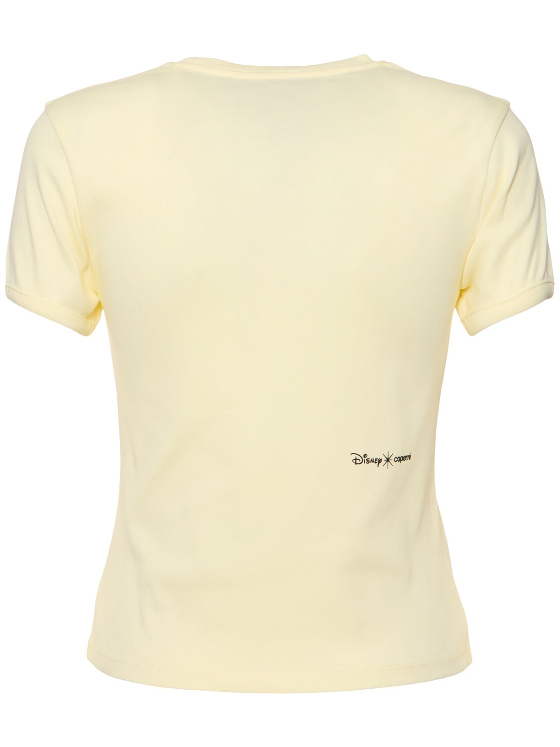 Coperni Fitted T-shirt With Playful Graphic And Round Neckline In Yellow