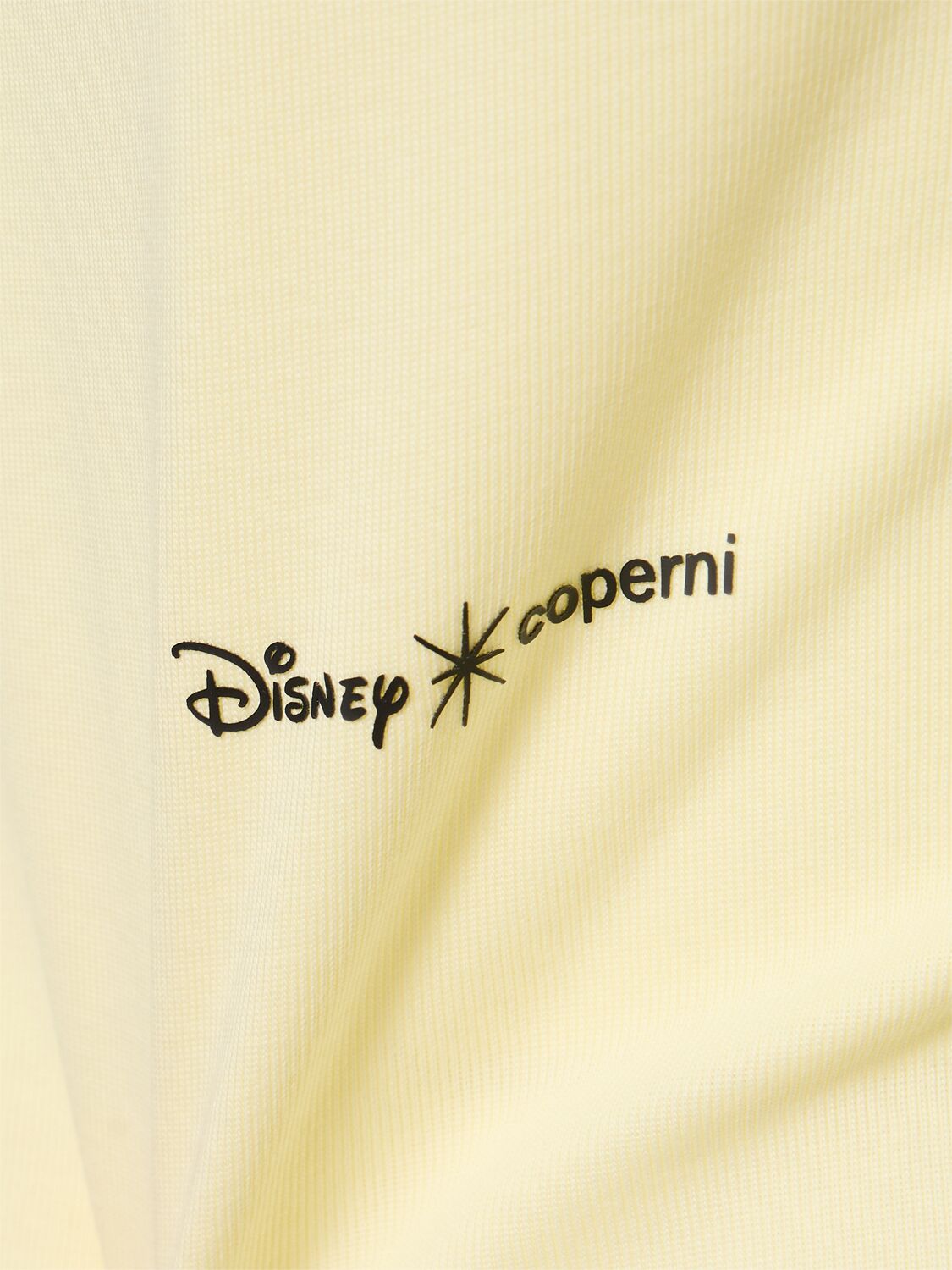 Coperni Fitted T-shirt With Playful Graphic And Round Neckline In Yellow