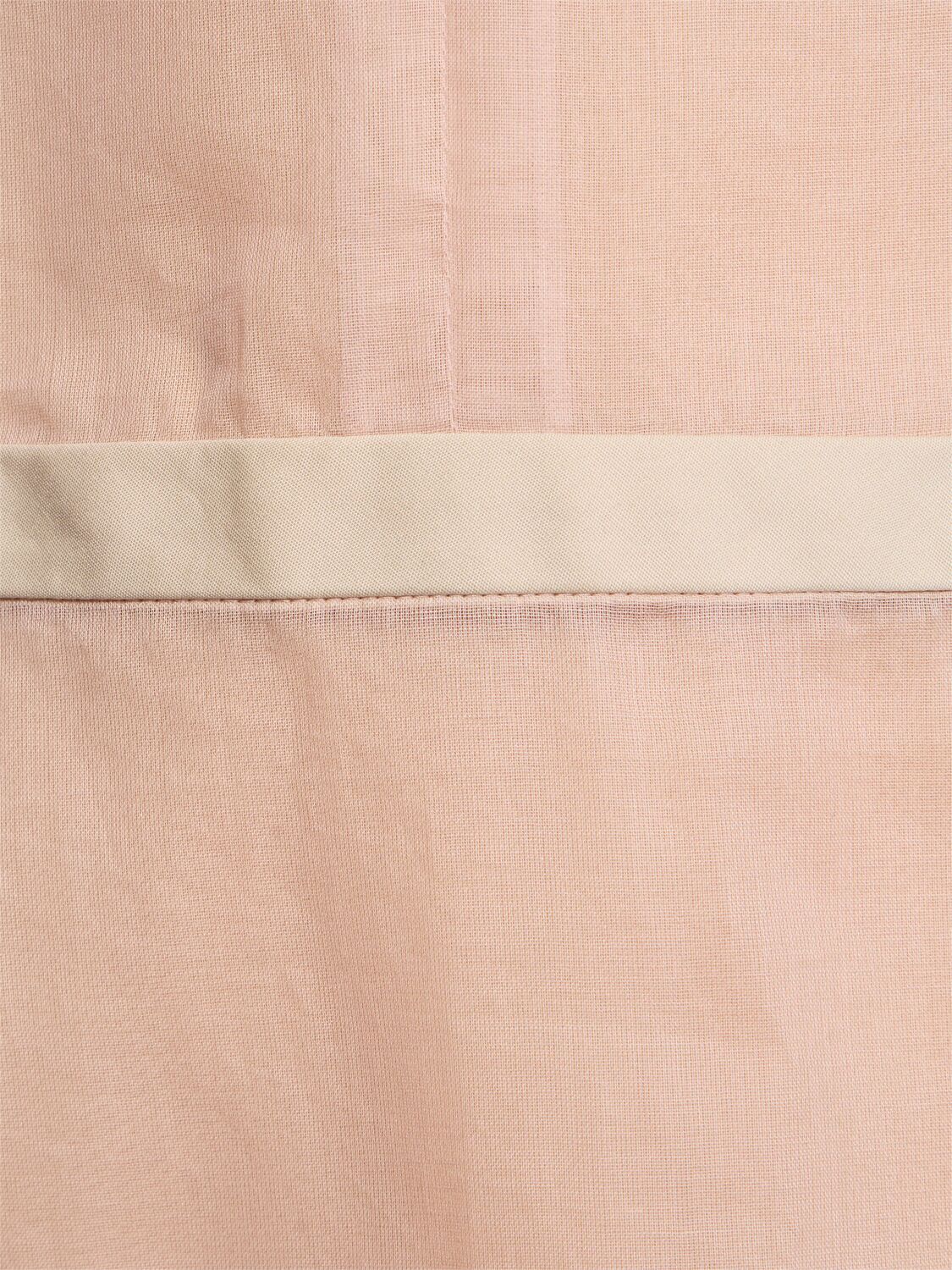 Shop Carven Cotton Organza Midi Slip Dress In Pink
