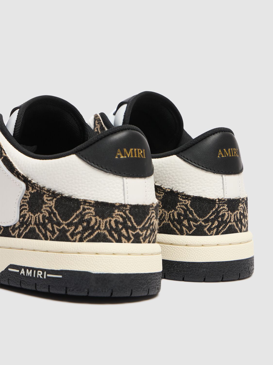 Shop Amiri Quad Skel Low Top Sneakers In Black