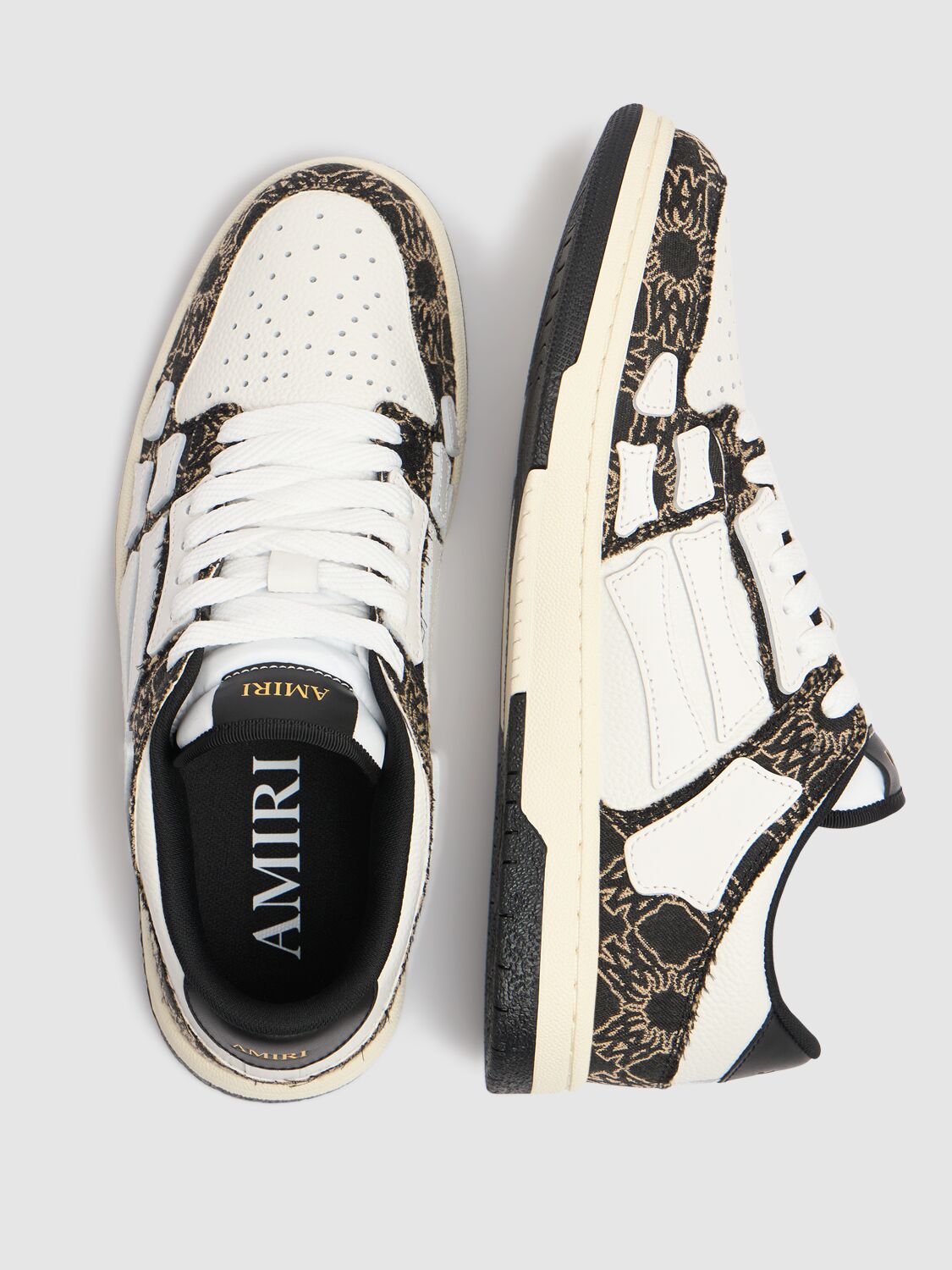 Shop Amiri Quad Skel Low Top Sneakers In Black