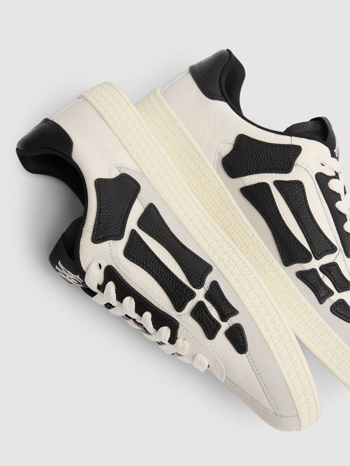 Shop Amiri Pacific Bones Low Sneakers In Black