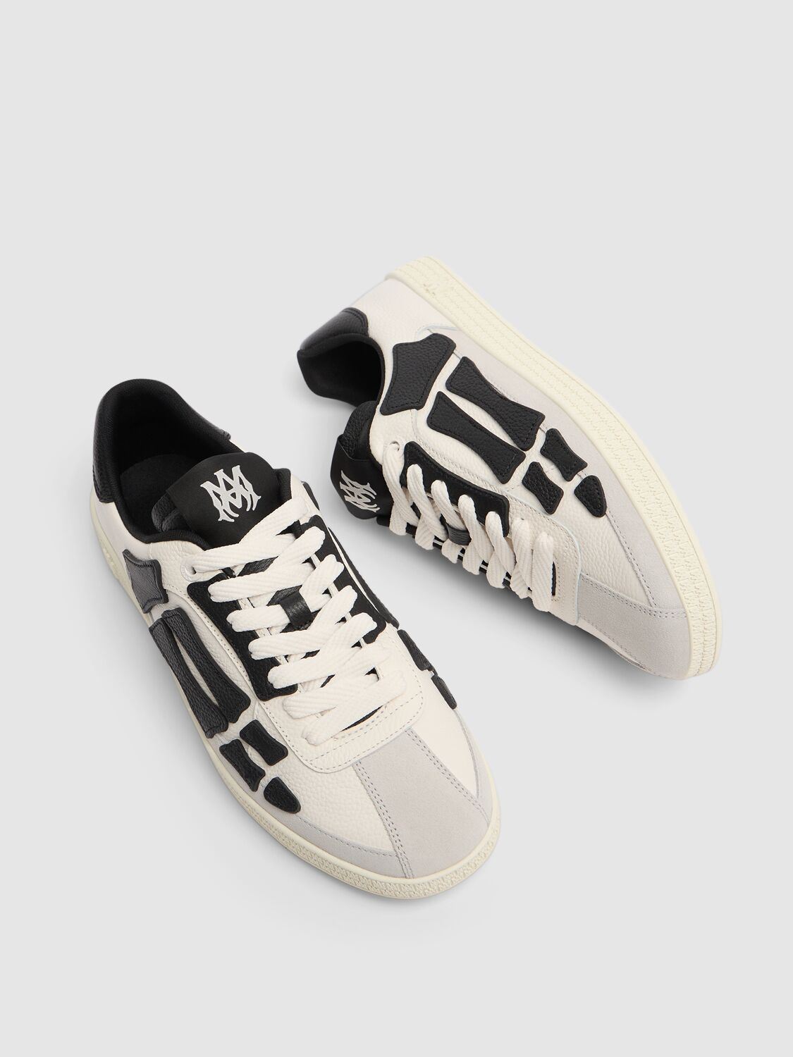 Shop Amiri Pacific Bones Low Sneakers In Black